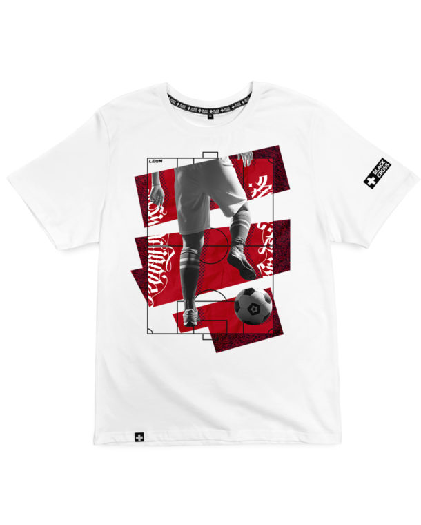 print Football player red